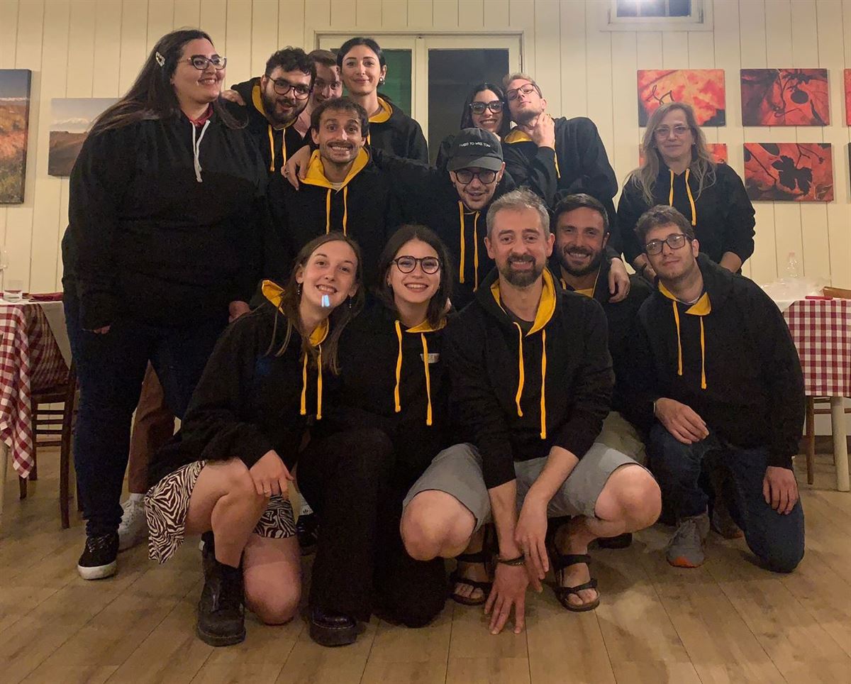 La squadra di Montebellina in sala